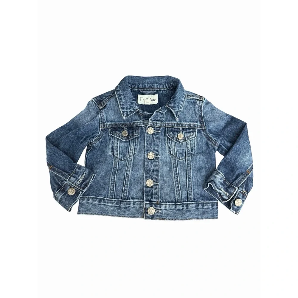 Gap X Disney Mickey Mouse Toddlers Kids Icon Denim Jean Jacket Patch #III8-1
